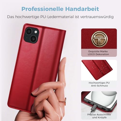 Étui housse protection RFID cuir PU premium pour iPhone 15 antichoc