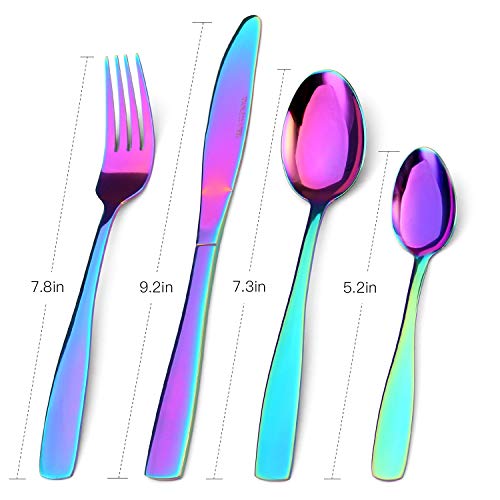 16-piece rainbow cutlery set