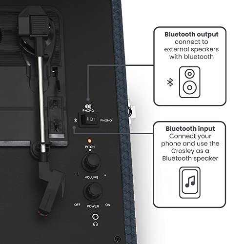 Crosley Voyager Tourne-Disque avec 2 Haut-parleurs, entrée et Sortie Bluetooth et AUX – Tourne-Disque rétro à 3 Vitesses… - Les Beatles, Paul McCartney, John Lennon, RIngo Starr, George Harrison Crosley Voyager Tourne-Disque avec 2 Haut-parleurs, entrée et Sortie Bluetooth et AUX - Tourne-Disque rétro à 3 Vitesses… – Image 6