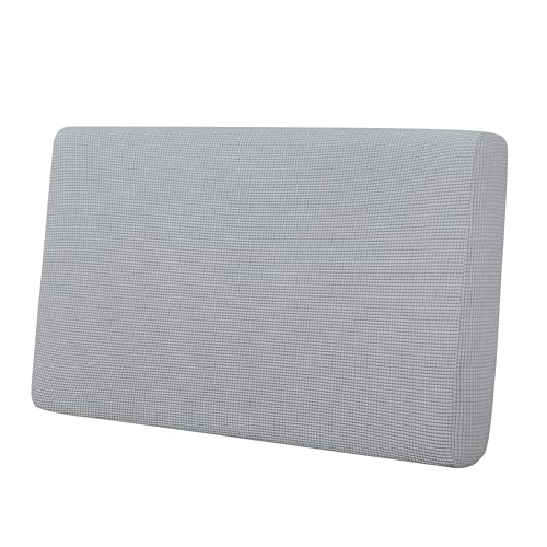 Image of Easy-Going Stretch 1 Piece Loveseat Couch Cushion Cover for Sofa | Sofa Cushion Furniture Protector Sofa Seat sofa slipcover Washable sofa cover soft with Elastic Bottom Silver Gray