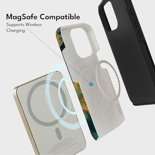 Image of MILLION CASES Back Cover Case for iPhone 14 Pro Scratch Resistant Anti-Slip Polycarbonate Shockproof Protective Durable Feral Spirit Crystal Case for Men & Boys