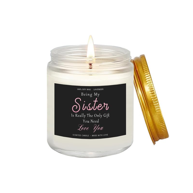 Generic Soy Wax Scented Candle Glass Container with Gold Lid 7.5 Ounces Lavender and Vanilla Fragrance Wedding Gift Indoor Use Cylindrical Shape 2.7 x 3.2 Inches (Black Lable Lavender)