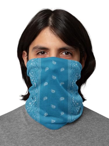 Image of Motique Accessories Paisley Bandana Neck Gaiter Tube Headwear Motorcycle Face Scarf