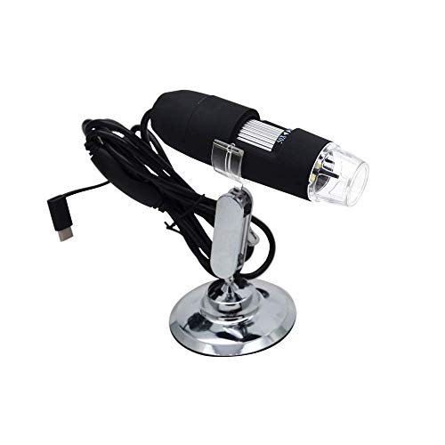 Digital Microscope, 50X to 1000X Magnification USB Microscope Endoscope Camera with 8 LEDs and Microscope Stand,Compatible with Android, Mac,Window 7 8 10 for Kids, Students, Adults (Black)