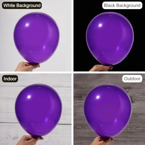 Image of Ouddy Party 129Pcs Dark Purple Balloons Arch Garland Kit 18 12 10 5Inch