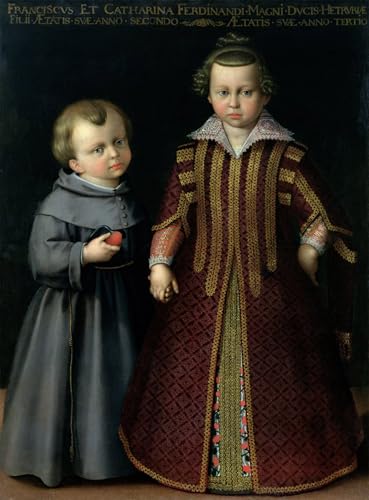 Tableau Francesco et Catherine de Médicis Cristofano Allori Impression sur Toile 60x90cm