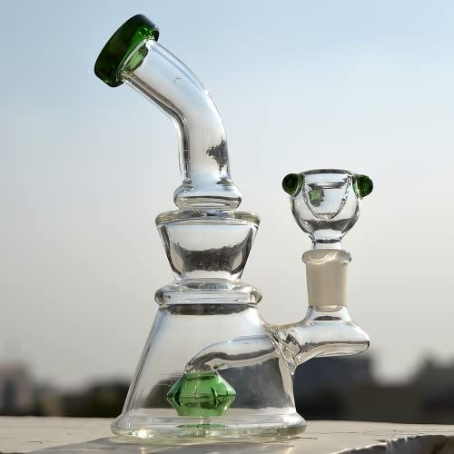 6inch Color Diffuser Glass Bong With 14mm Bong Cap Water Pipe (Assorted ...
