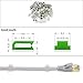 Coopache Ethernet Cable Clips Adhesive, Wire Clips Holder, Self Adhesive Wire Clips Management for Home and Office (100 Pieces) (White)
