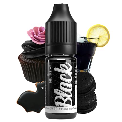 Belissia food colouring black -10ml liquid & highly concentrated - food-safe food colouring for baking cooking fondant & DIY - vegan strong colouring neutral taste