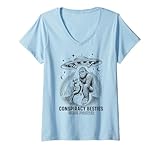 Photo Gallery donna cospirazione besties bigfoot ufo alien believer maglietta con collo a v Photo Gallery donna cospirazione besties bigfoot ufo alien believer maglietta con collo a v