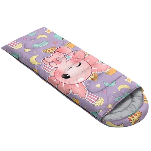 Image of QOOMO Axolotl Cute Camping Sleeping Bags,3 Season Warm & Cool Weather,Lightweight,Waterproof Sleeping Bags for Adults & Kids,Traveling,and Outdoors