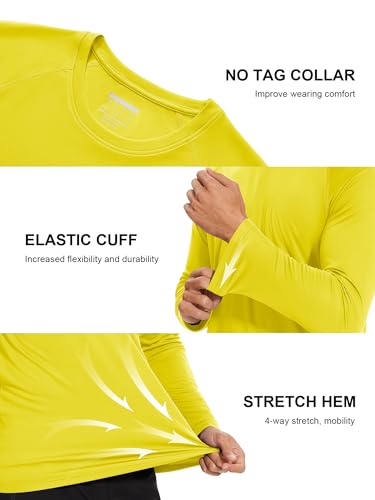 Image of MAGCOMSEN Men's Long Sleeve Shirts UPF 50+ UV Sun Protection Athletic Shirts for Hiking Running Workout Rash Guard