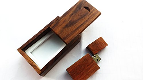 Wooden USB Flash Drive USB 2.0 Memory with Walnut Gift Box (64GB USB 3.0)