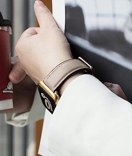 Image of BINLUN Leather Silicone Bands Compatible with Apple Watch 38mm 40mm 41mm 42mm 44mm 45mm 46mm 49mm Sweatproof Replacement Strap for iWatch 11 /10 /9 /8 /7 /6 /5 /4 /3 /2 /1 /Ultra /SE Men Women