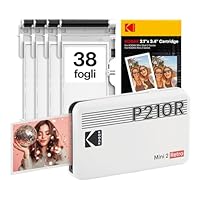 KODAK Mini 2 Retro 4PASS Stampante Fotografica Portatile (5.3x8.6cm) + Pacchetto con 38 Fogli...