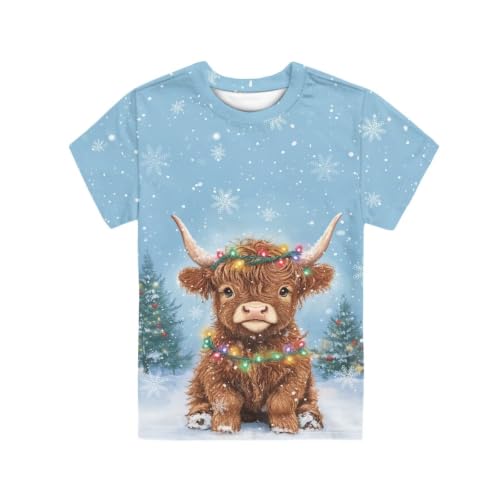 Image of Renewold Kids Novelty T-Shirt for Girls Boys Short Sleeve Crewneck Summer Tee Soft Breathable Graphic Shirt for Age 2-16