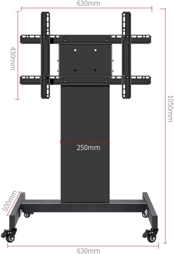 Soporte móvil para TV con ruedas y ajuste 90° miniatura 2