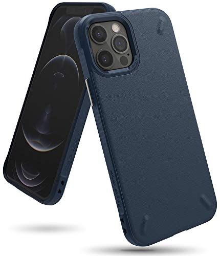Ringke Onyx Case Compatible with iPhone 12 Case, iPhone 12 Pro Case, Tough Rugged Durable Shockproof TPU Grip Phone Cover for iPhone 12, iPhone 12 Pro 6.1-inch (2020) - Navy