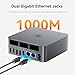 Beelink EQR6 Ai Mini PC, AMD Ryzen 7 6800U(8C/16T, Up to 4.7GHz), Copilot Mini Computer 24G LPDDR5 RAM 500GB NVMe SSD, Built-in Power Supply 4K@60Hz Dual Display HDMI2.1/WiFi6/BT5.2/1000Mbps