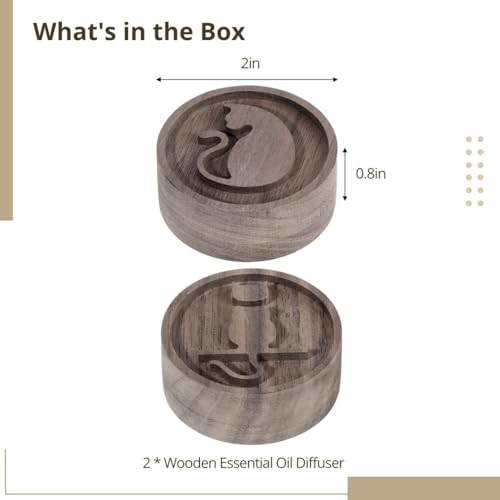 Difusor aromático eléctrico de madera, paquete de 2 miniatura 6
