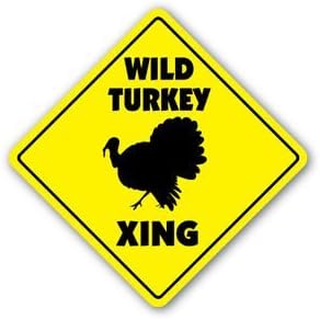 Set of 3-3INCH - Wild Turkey Crossing Sticker xing Gift Novelty Farm Fowl huner Hunting Calls - Vinyl Decal for Vehicles, Windows, Laptops, Tumblers, Lockers, Skateboards, Water Bottles product image