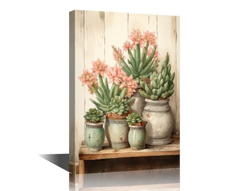 Toile murale vintage fleurs prete a suspendre pour habiller un mur