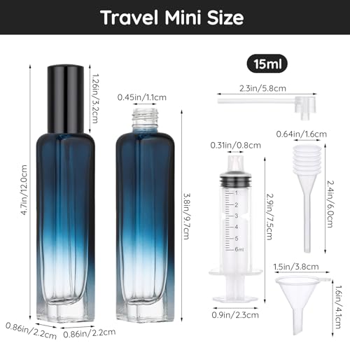 Segbeauty 15ml Travel Glass Perfume Bottles Set, 10 Pack of Refillable Mini Perfume Atomizer, 0.5oz Travel Essential Empty Press Pump Contanier, Fine Mist Cologne Dispenser Fragrance Spray Bottle4