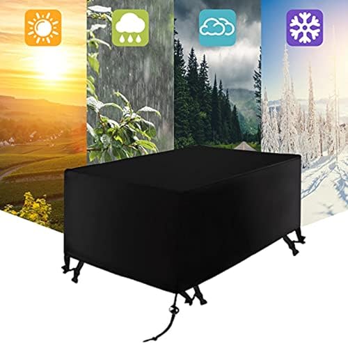 Pokrowiec na meble ogrodowe, wodoodporna tkanina Oxford 420D, wiatroszczelna i odporna na promieniowanie UV, ochrona do rattanowych mebli ogrodowych 240 x 200 x 90 cm