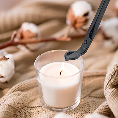 Uplumpyspace Candle Wick Trimmer, Candle Snuffer, 4 In 1 Candle Accessory Set, Wick Trimmer, Candle Wick Dipper, Storage Tray Plate, Candle Wick Cutter With Gift Package (Black Set) #TOP5