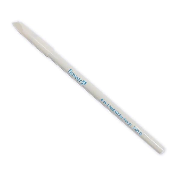 Flowery White Nail Pencil Manicure Tools Beauty & Personal Care