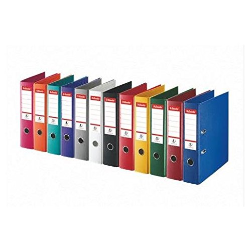 ESSELTE Lot de 10 Classeurs à levier Esselte en PP A4 75mm couleurs assorties