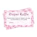 Diaper Raffle Tickets - Girl Baby Shower Invitation Insert Cards (25 Count)