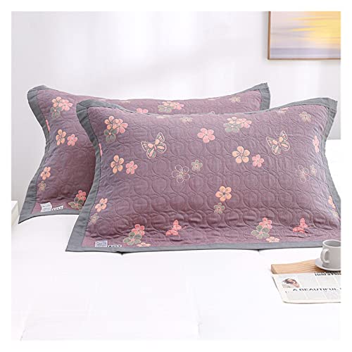 Couverture coussin floral coton teint en fil 55x80cm protège lit lavable