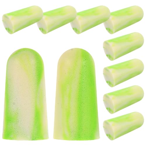 CIYODO 5 Pares Tapones Oídos Insonorizantes de Espuma en Colores Blanco y Verde, 5 Pares Reutilizables Reducción de Ruido para Dormir, Viajar y Conciertos, Diseño Cómodo y Compacto
