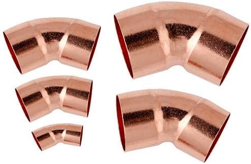 Copper Fitting 45 Degree Equal Elbow Double Socket Welding Pipe Connector(19mm)