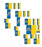QTAOEIONG 3 Pcs Canary Islands National Flag Decal Adhesive Stickers Self Adhesive Sticker (Blue Canary Islands)