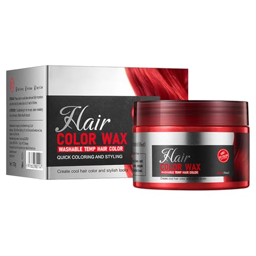 Cera para Cabello Color Crema Temporal Rojo Talla Única