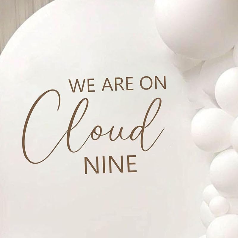 Vinilo decorativo We Are On Cloud Nine en dorado miniatura 3