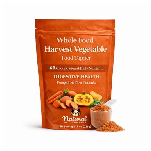 Natural Dog Company Harvest Vegetable Granules Dog Food Topper – Pumpkin Digestive Support Granules for Dogs, Fiber-Rich Superfood Blend for Gut Health, Holistic Care & Prebiotic Fiber, 8oz Bag