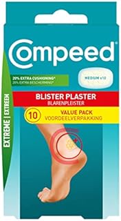 Compeed Extreme 10 Value Pack Hydrocolloid Plasters, Foot Treatment, Heal Fast, Packaging May Vary, One Size