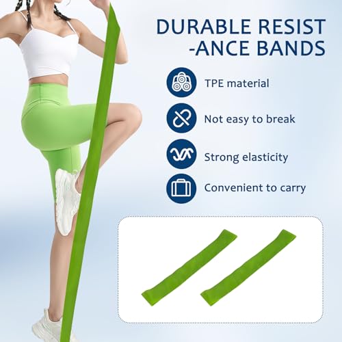 ExcellaElite Yoga Mat Straps for Carrying 3 pcs Multipurpose Hands-Free Adjustable Yoga Mat Strap with 2 Pcs Fruit Green Resistance Band for All Mat Sizes - Image 4