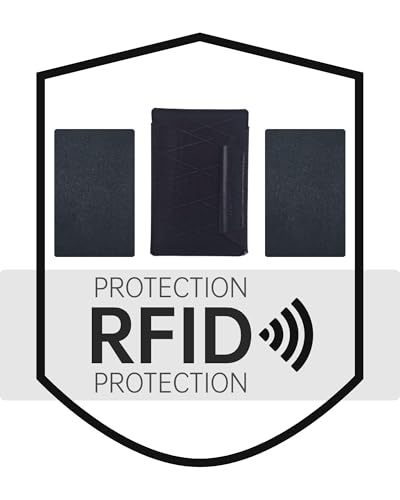 Slim Minimalist RFID Blocking Wallet - Ultra Slim Credit Card Holder for Front Pocket (3.9"x2.6") Lightweight Travel & EDC(Xply-Black)4