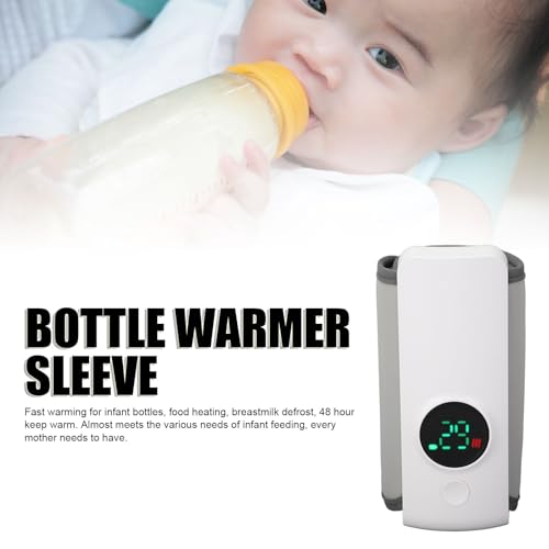 Scaldabiberon in Movimento, Scaldabiberon Portatile da Viaggio, Riscaldamento Rapido, Custodia per Biberon Scaldalatte per Neonati Alimentata a Batteria