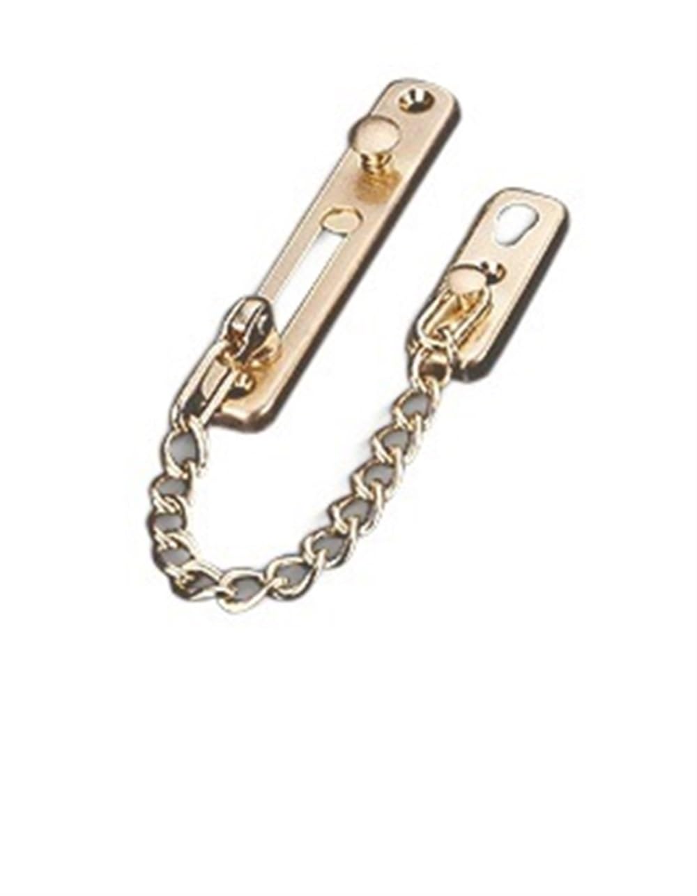 Lkfjnhepf Gold Door Chain Stainless Steel Anti-Theft Door Chain Latch Silver Bronze Black Lock Security Hardware(Gold)