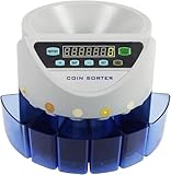 コインカウンター 日本硬貨専用 高速 自動計算 デジタル表示 卓上 硬貨計数機 マネーカウンター 電動 コインカウンタ 硬貨選別 効率向上