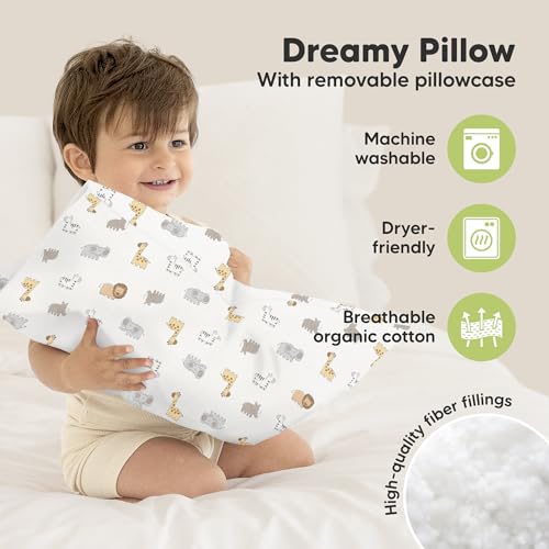 image for KeaBabies Toddler Pillow with Pillowcase - 13x18 My Little Dreamy Kids