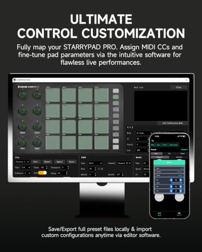 Donner MIDI Pad Controller Beat Maker Machine, USB MIDI Controller Drum Machine with 16 Velocity-Sensitive Beat Pads, 8 Assignable Knobs and Music Production Software, STARRYPAD PRO - image 5