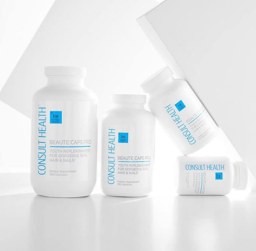 Consult Health Beaute Caps PRO 10,000 mcg of Biotin - for Youthful Skin - Hair - Nails - 360 Count (1Pack)
