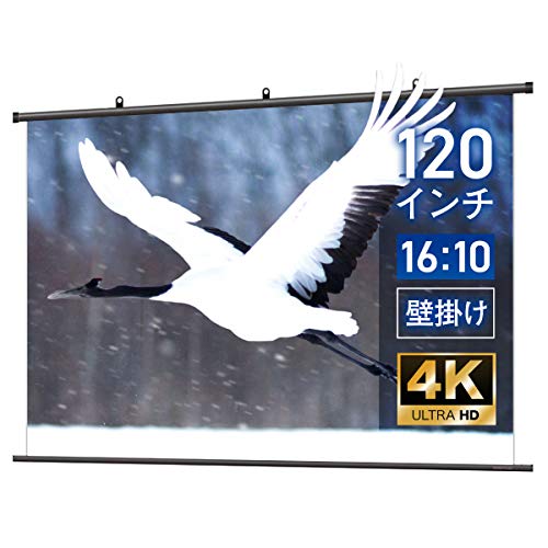 シアターハウス プロジェクター スクリーン 掛け軸タイプ 吊り下げ式 (16:10) マスクフリー (120インチ) 日本製 BTP2585XEH