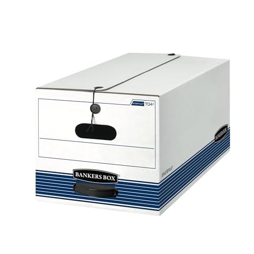 Bankers Box STOR/FILE Medium-Duty Storage Boxes, FastFold, String and Button, Letter, Case of 12 (00704)